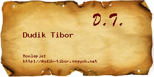 Dudik Tibor névjegykártya