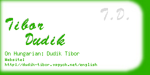 tibor dudik business card